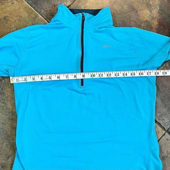 Nike Elements Turquoise Dri-Fit Running Long Sleeve Top Medium - Picture 11 of 14